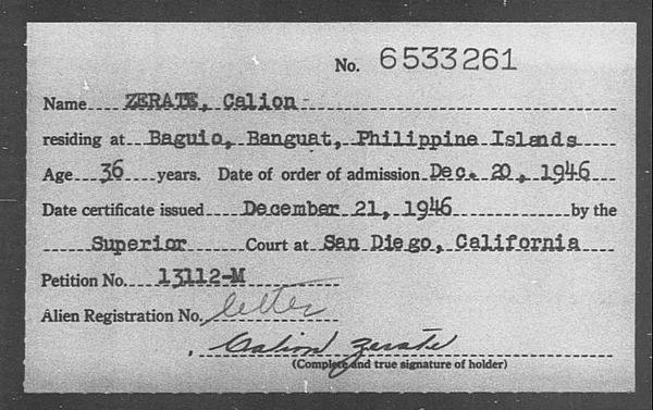Zerate, Calion - 1946