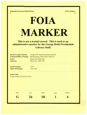 Folger Library 4/23/92 [OA 6101]