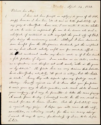 Letter from William Lloyd Garrison, Boston, [Mass.], to George William Benson, April 24, 1838