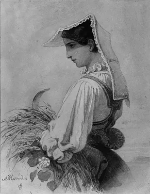Peasant Girl with Stalks of Grain