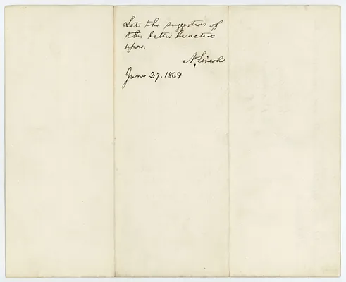 Memo signed by Abraham Lincoln
