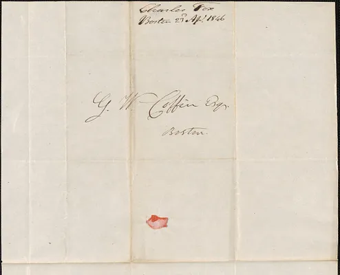 Chas Fox to George Coffin, 23 April 1846