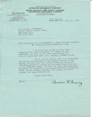 Letters Received to C.B. Lee, July 30, 1932