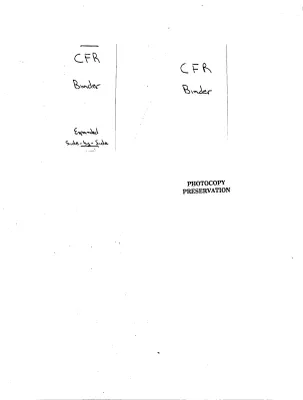 CFR [Campaign Finance Reform] [binder]