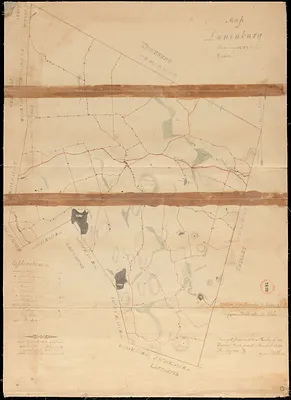 Plan of Lunenburg made by Cyrus Kilburn, dated 1831