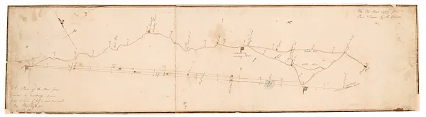 A plan of the road from Concord to Cambridge drawn from a scale of half a mile per inch