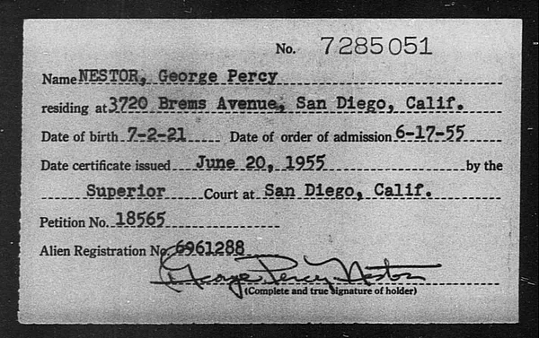 Nestor, George Percy - 1955