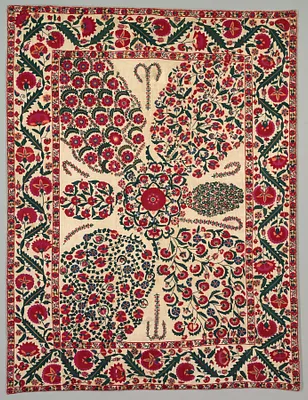 Suzani with floral sprays