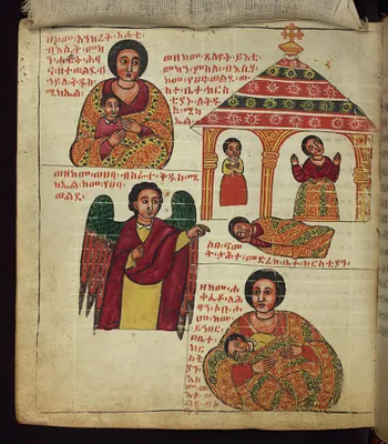 The Archangel helping the barren woman have a child