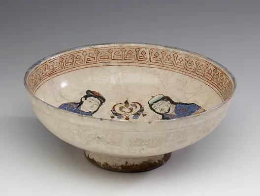Bowl with Seated Figures Flanking a Tree