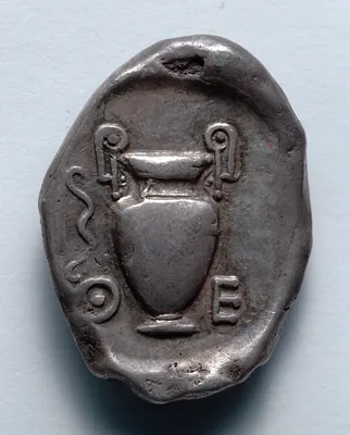 Stater: Volute Krater, Bow, within Incuse Circle (reverse)