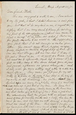 Letter from Samuel May, Leicester, Mass., to Richard Davis Webb, August 24 / 70