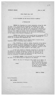 White House Press Release, Proclamation Number 2726