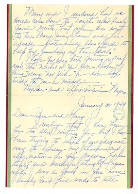 Letter from Myra Hornbuckle to Harry S. Truman