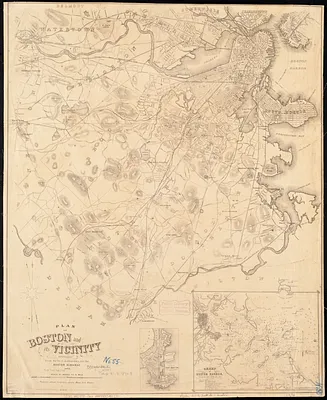 Plan of Boston and its vicinity