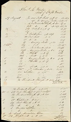Miscellaneous household receipts
