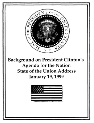 Background on Agenda for 1999 State of the Union Address [loose]