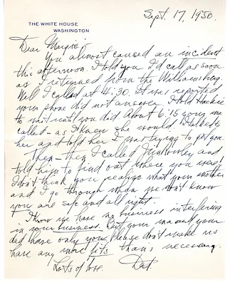 Letter from Harry S. Truman to Margaret Truman