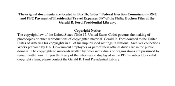Federal Election Commission - RNC and PFC Payment of Presidential Travel Expenses (4)