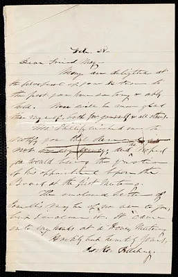 Letter from Parker Pillsbury, to Samuel May, Feb. 28, [18??]