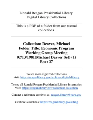 [Economic Program Working Group Meeting 02/13/1981 (Michael Deaver Set)] (1)