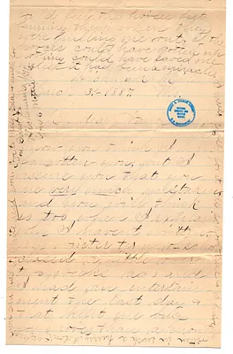 Letter from Mary Martha Truman to Nancy Bentley