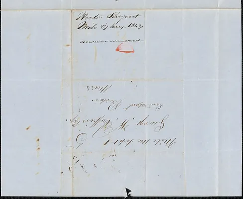 Hector Sargent to George Coffin, 27 August 1849