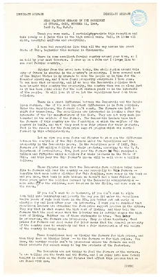 Press Release, Speech of President Harry S. Truman, Ottawa, Ohio