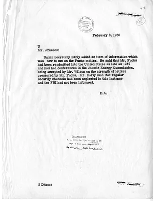 Note from Secretary of State Dean Acheson to R. Gordon Arneson