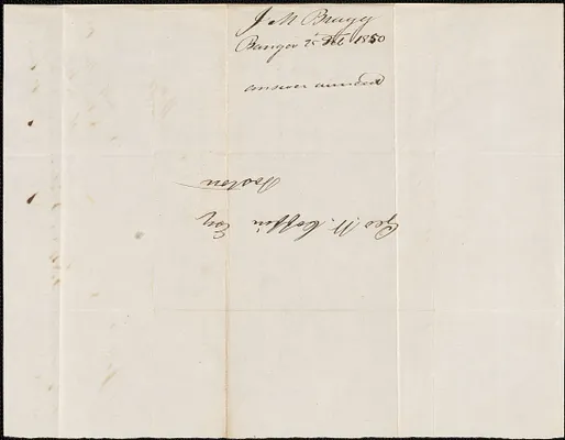 J. M. Bragg to George Coffin, 25 February 1850