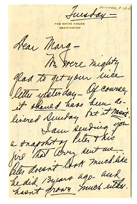 Letter from Bess W. Truman to Margaret Truman with Attachments