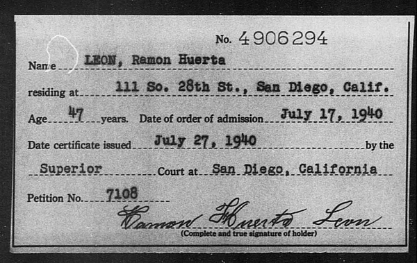 Leon, Ramon Huerta - 1940