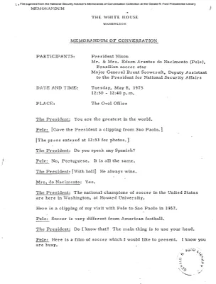 May 8, 1973 - Nixon, Pele