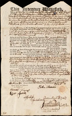 Mary Still indentured to apprentice with John Fenne of Boston, 4 August 1746