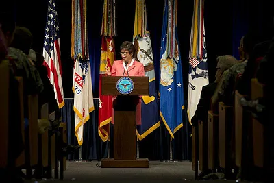 Valerie Jarrett at the Pentagon for Pride Month Event