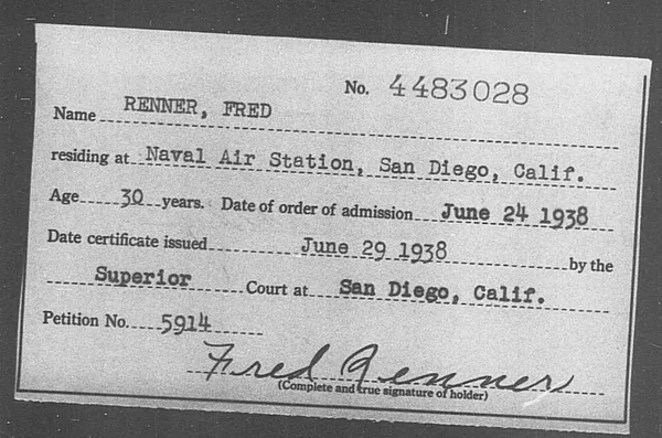 Renner, Fred - 1938
