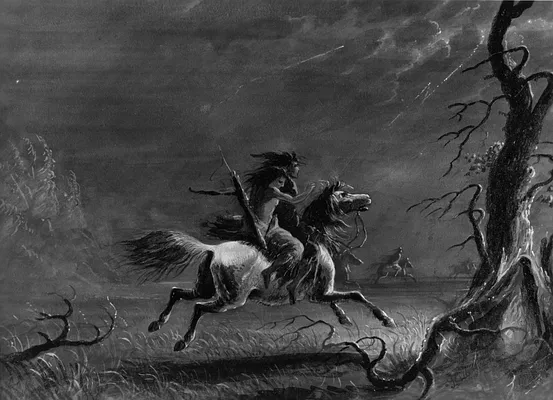 Indians in a Storm: Night Scene