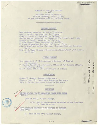Minutes of the Thirty-Fifth Meeting of the National Security Council