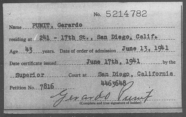 Punit, Gerardo - 1941