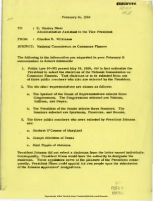 [EX] FG 169 National Commission on Consumer Finance [1969-1970]