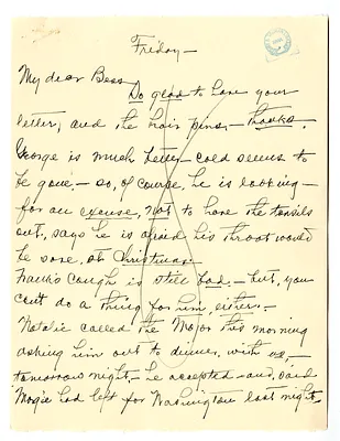 Letter from Madge Gates Wallace to Bess W. Truman