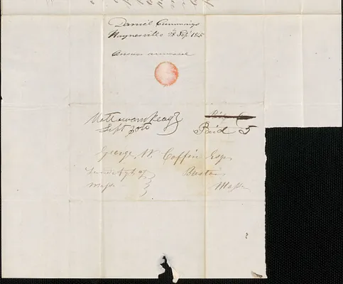 Daniel Cummings to George Coffin, 28 September 1845