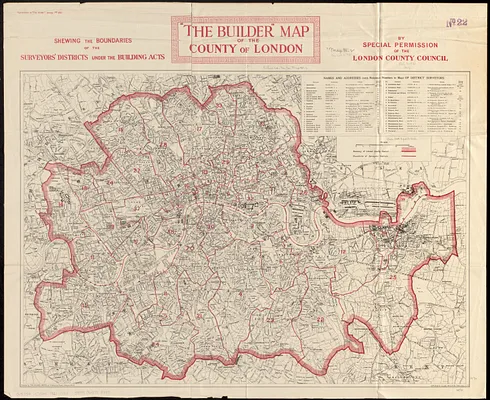 The Builder map of the county of London