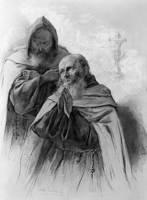 Two Monks At Prayer