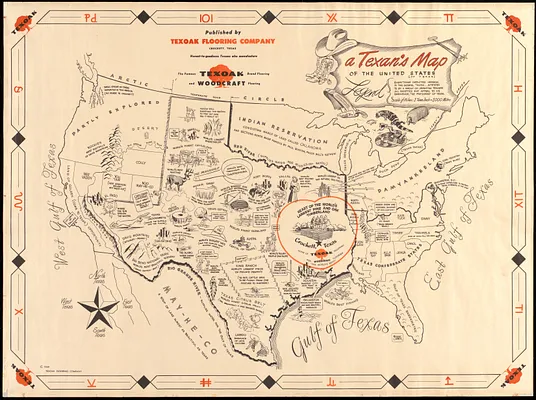 A Texan's map of the United States [of Texas]