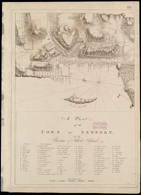 A plan of the town of Newport in the province of Rhode Island