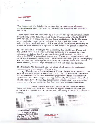 Memorandum of Discussion of Aircraft Reconnaissance Operations