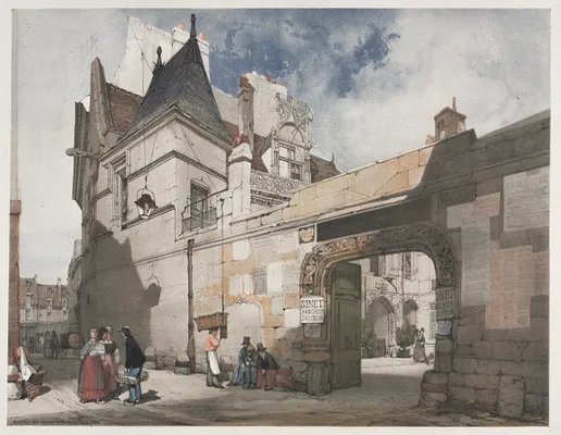 Picturesque Architecture in Paris, Ghent, Antwerp, Rouen:  Hôtel de Cluny, Paris