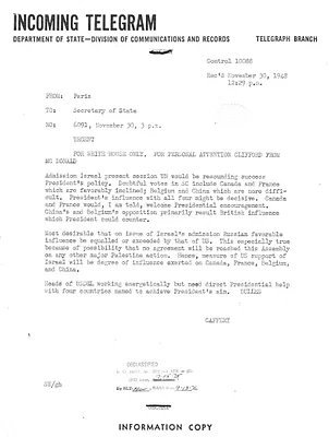 Telegram from Jefferson Caffery to Secrertary of State George C. Marshall