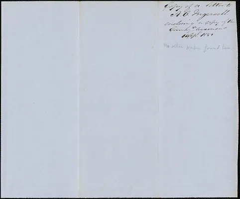Copy of a letter from George Coffin to Alfred O. Ingersoll, 16 April 1851
